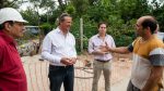Bahl recorrió la obra integral en Los Arenales y Toma Nueva