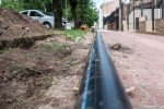 Tareas finales para habilitar la nueva red de agua potable en Santos Domínguez
