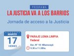 «La Justicia va a los barrios» estará el viernes en Federal