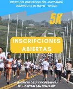 Colón invita a una correcaminata solidaria por los 50 años del Puente Artigas a beneficio del Hospital San Benjamín